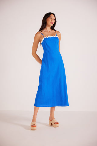 Florence Rikrak Midi Dress - Blue