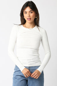 Abbey Long Sleeve Top - White