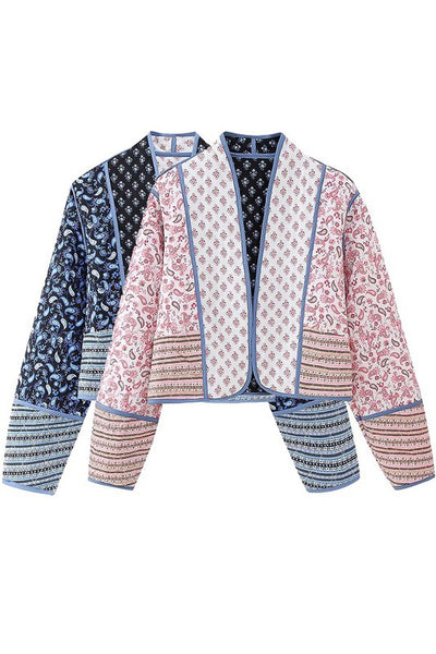 Ada Paisely Reversible Jacket - Blue