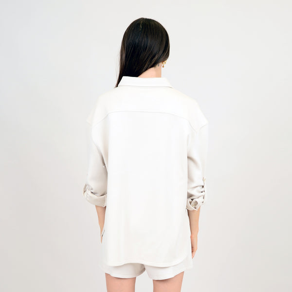 Alaia Soft Long Sleeve Shirt - Stone