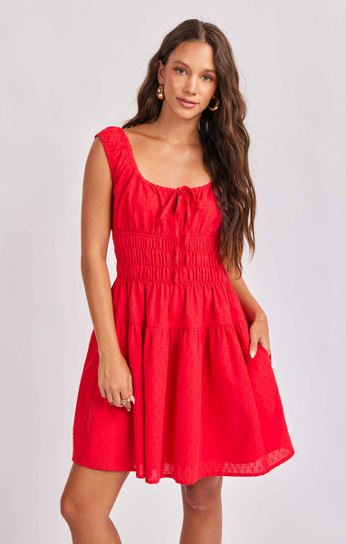 Ariel Mini Dress - Red