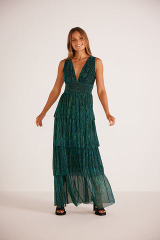 Astrid Tiered Gown - Green