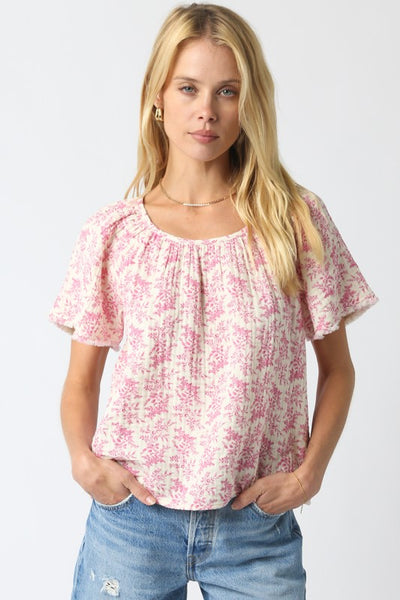 Aubree Floral Top - Pink
