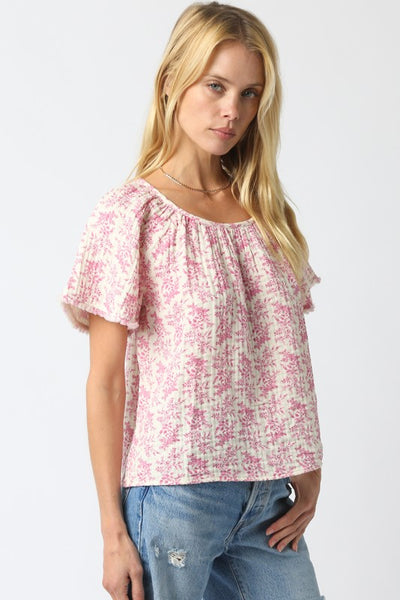 Aubree Floral Top - Pink