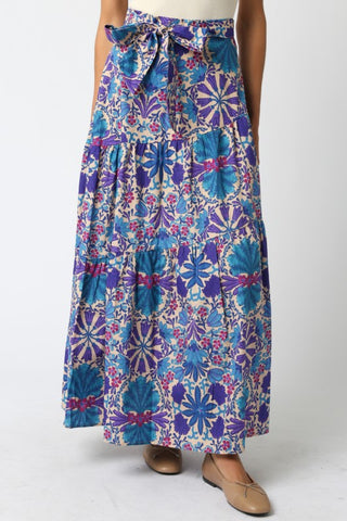 Ayla Floral Skirt - Purple