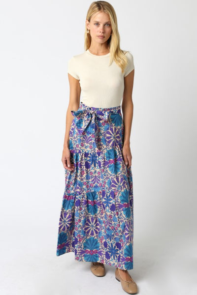 Ayla Floral Skirt - Purple