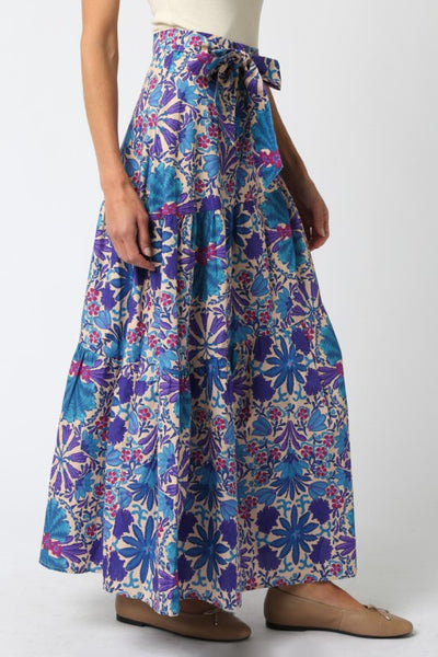 Ayla Floral Skirt - Purple