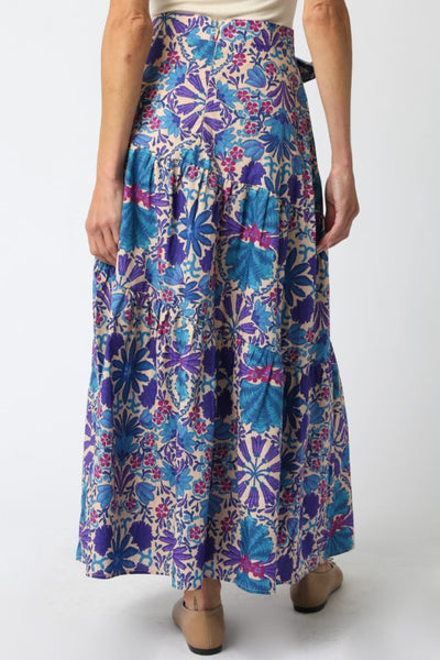 Ayla Floral Skirt - Purple