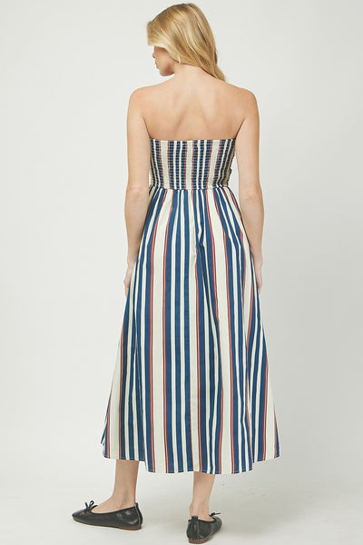 Becca Wide Stripe Maxi - Navy