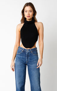 Beverly Open Back Top - Black