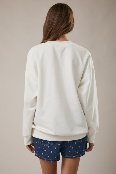 Boat Patch Work Sweatshirt - White