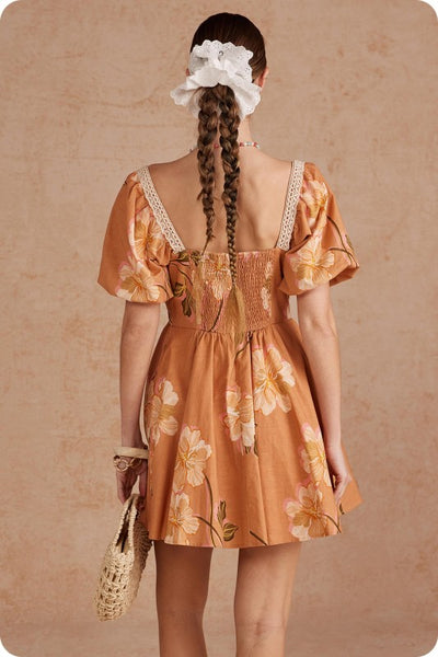 Botanical Piping Detail Mini - Orange