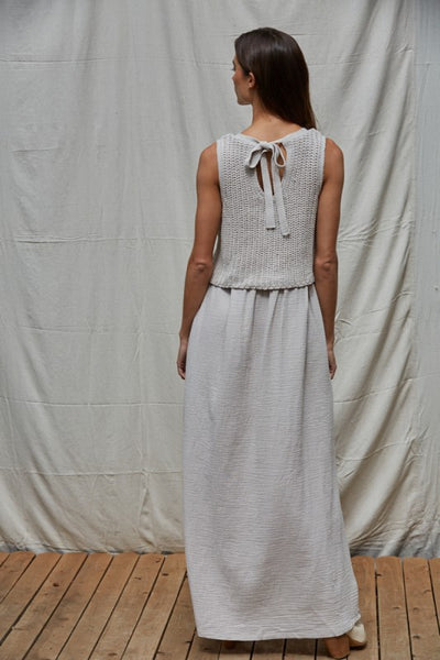 Braylee Sweater Layered Dress - Grey