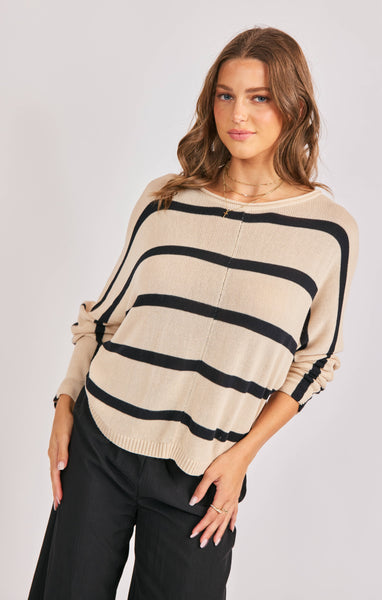 Brooks Stripe Sweater - Cream