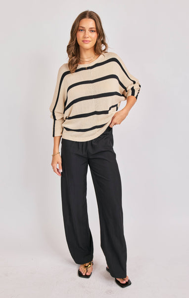 Brooks Stripe Sweater - Cream