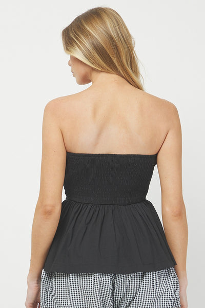 Bubbled Tube Top - Black