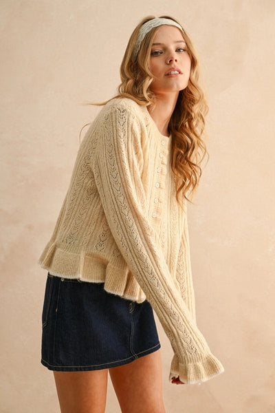 Buttered Up Cardigan - Yellow