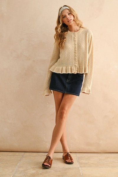 Buttered Up Cardigan - Yellow