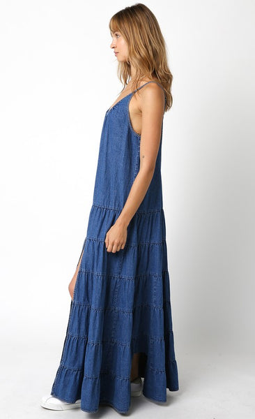 Caitlyn Denim Maxi Dress - Denim