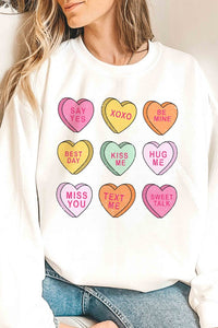 Candy Hearts Sweatshirt - White