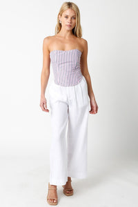 Carrie Linen Pants - White