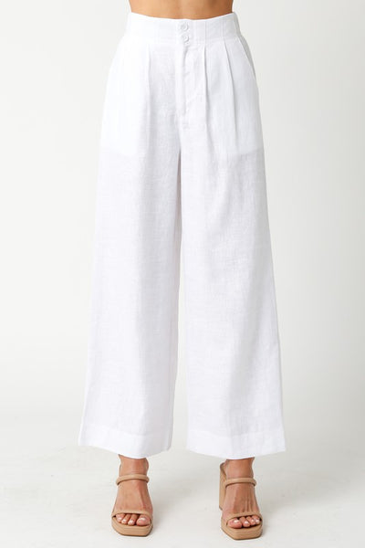 Carrie Linen Pants - White