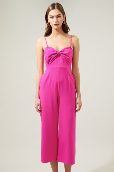 Carusso Cropped Jumpsuit - Pink