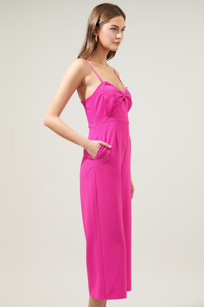 Carusso Cropped Jumpsuit - Pink