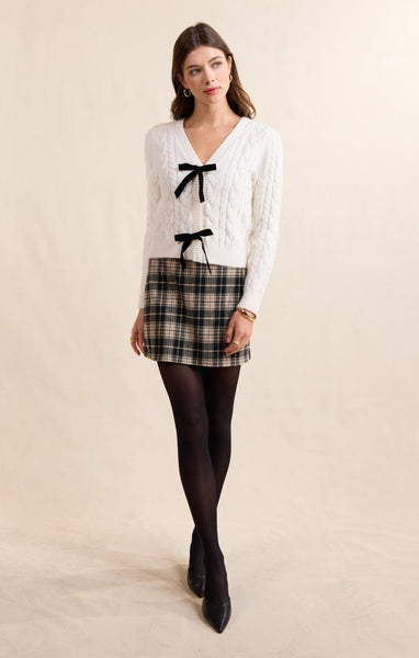Celeste Bows Cardigan - Cream