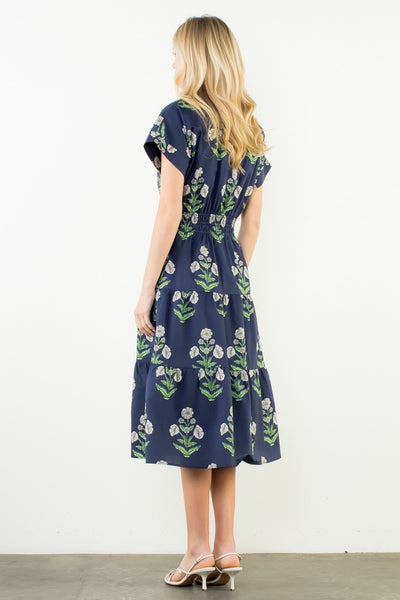 Chandis Midi Dress - Navy