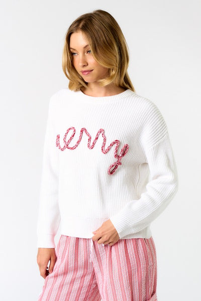 Christmas Sugarcane Sweater - Ivory