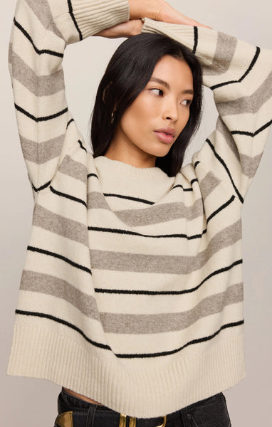 Cirrus Stripe Sweater - Ivory