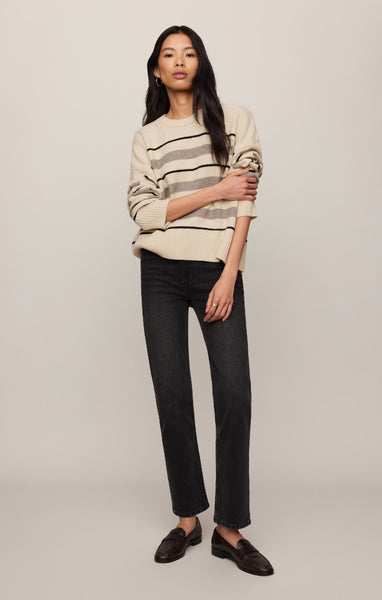 Cirrus Stripe Sweater - Ivory
