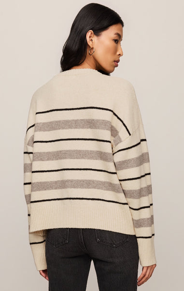 Cirrus Stripe Sweater - Ivory