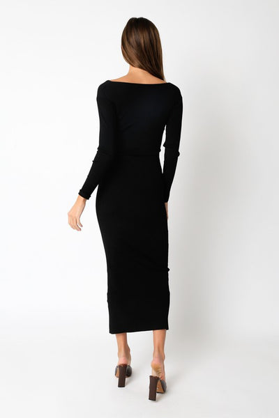 Clara Midi Dress - Black