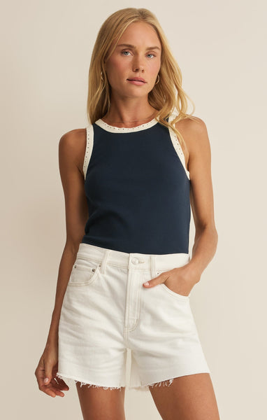 Clarke Rib Tank - Navy