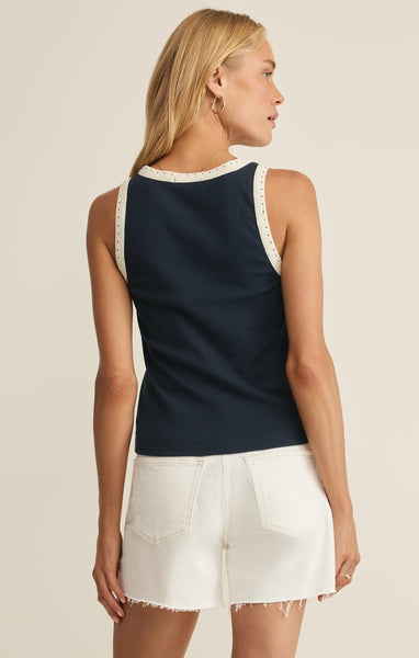 Clarke Rib Tank - Navy