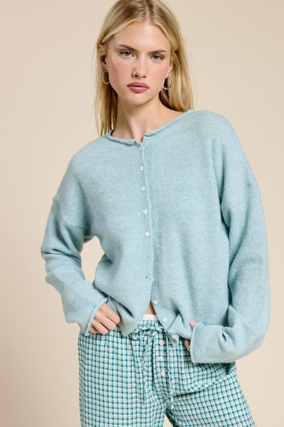 Classic Lightweight Cardi - Seafoam