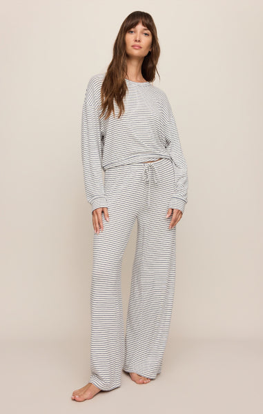 Classic Stripe Ls Top - Navy