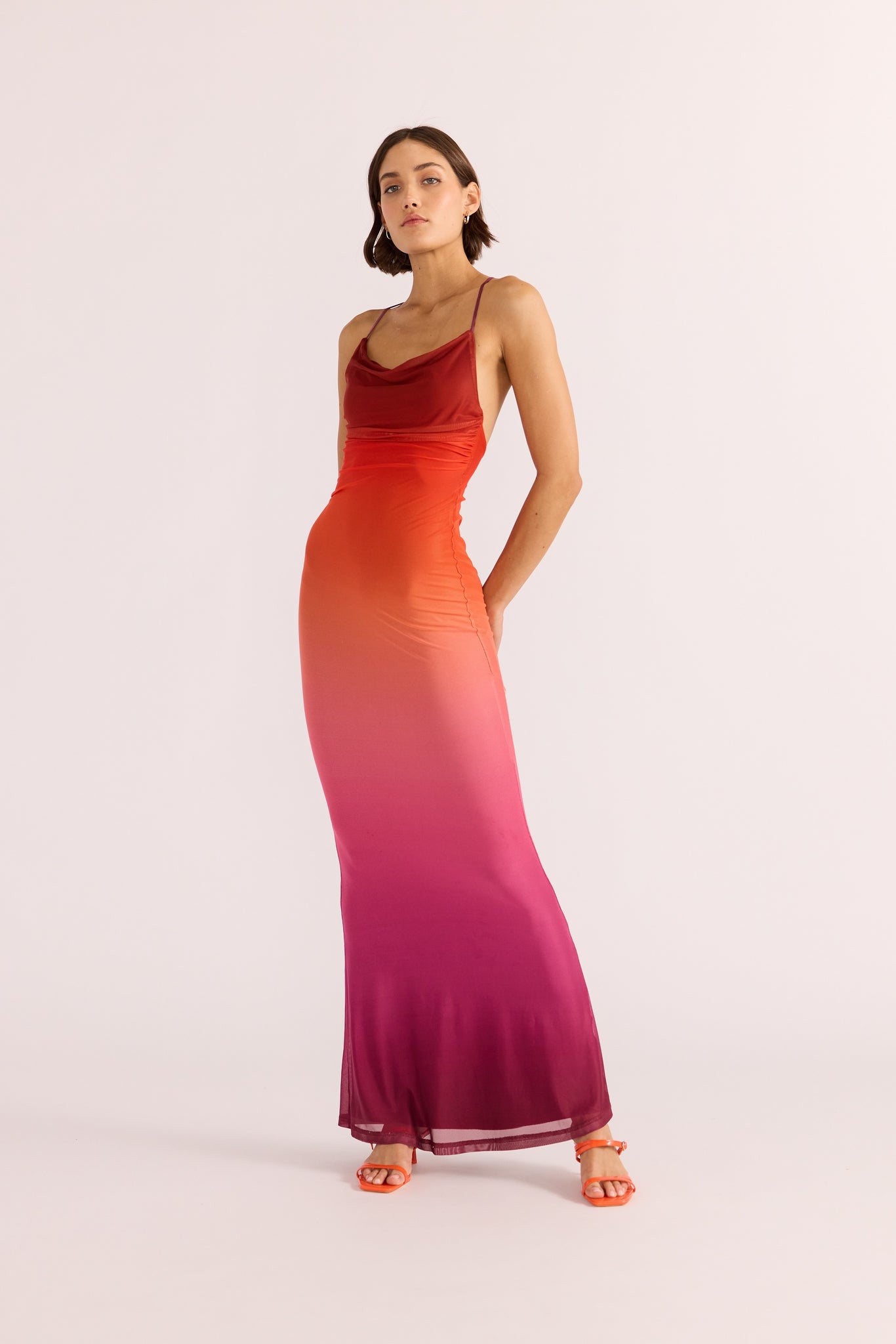 Cosima Ombre Mesh Maxi - Passion