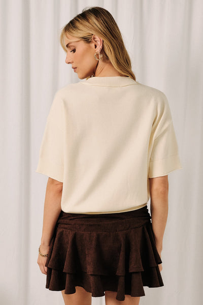 Cowboy Duck Sweater - White