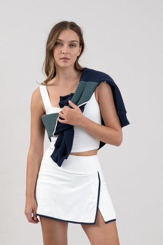 Cropped Square Neck Tank