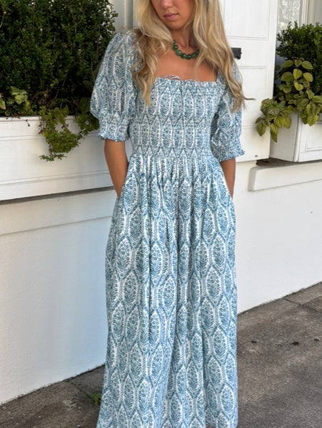 Cypress Midi Dress - Blue