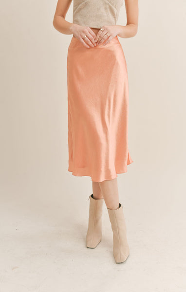 Dahlia Mermaid Midi Skirt - Pink