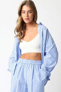 Dahlia Stripe Shirt - Blue