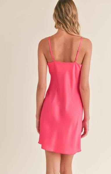 Dream Of Me Cowl Neck Dress - Pink
