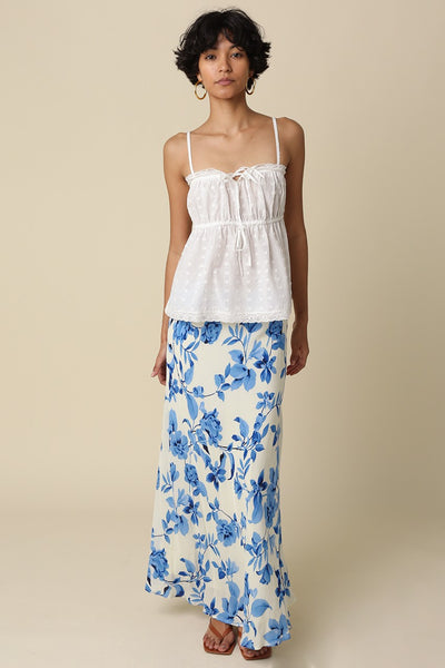 Eloria Whisper Peplum Cami - White
