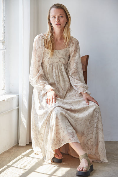 Emily Paisley Maxi - Ivory