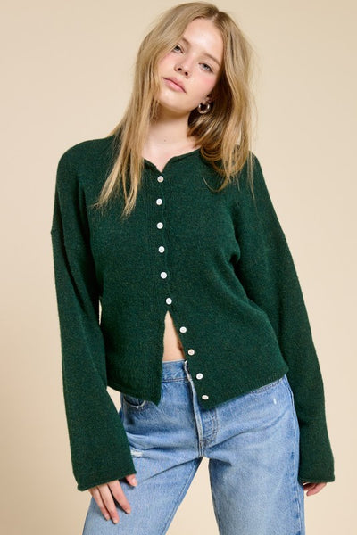 Essential Cardigan - Hunter Green