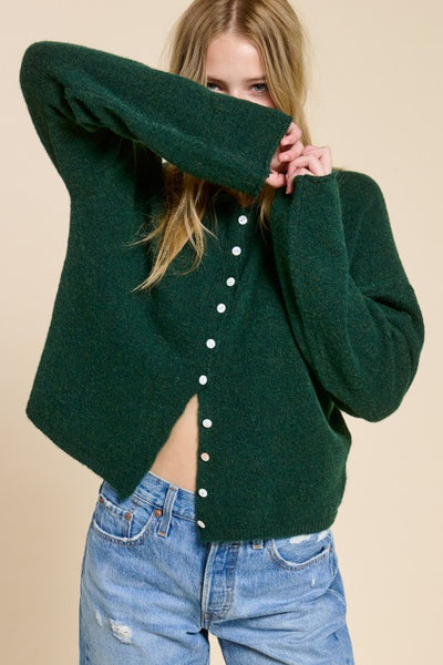 Essential Cardigan - Hunter Green